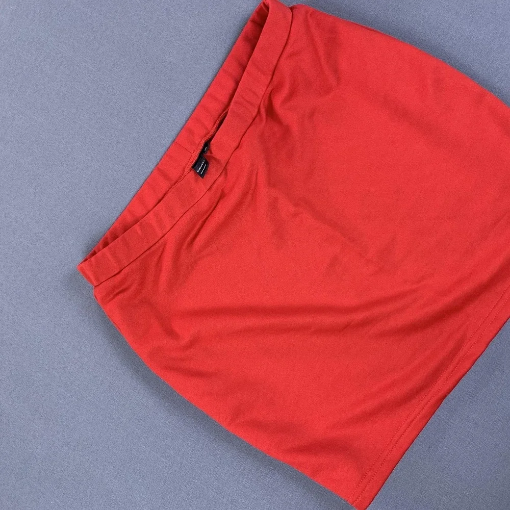 Shein SXY Skirt Womens 1XL Red Bodycon Mini Stretch Pull On High Waist Casual